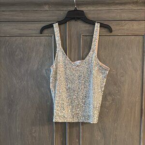 Gold sequin tank top ( never worn )